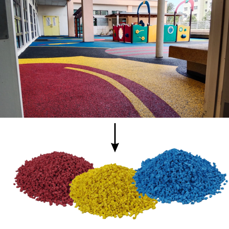 EPDM Granules Playground Fun Colours