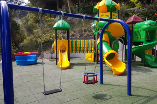 Impact attenuation test for playground flooring rubber mats