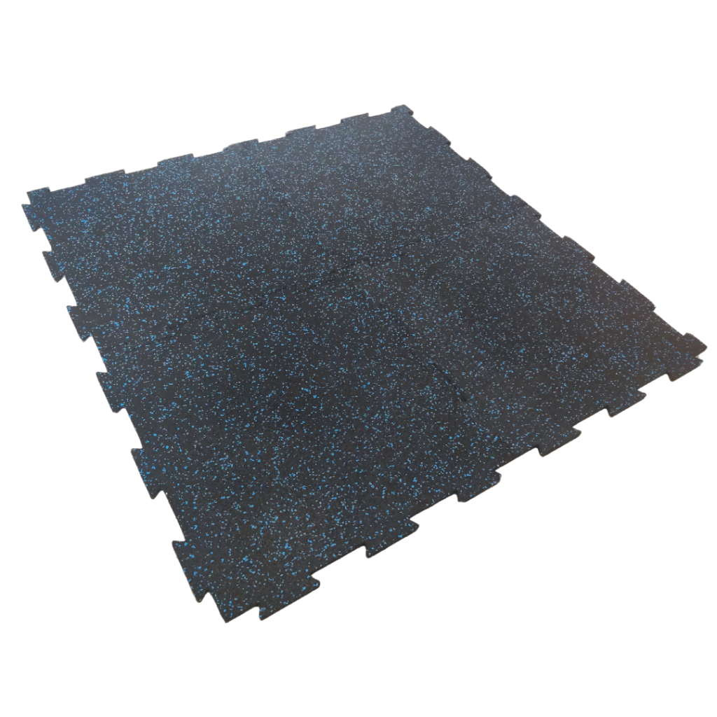 blue flecks interlocking gym mats