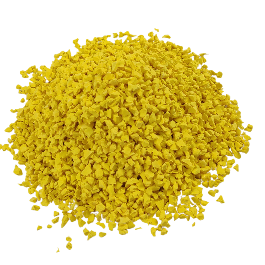 bright yellow pour in place granules