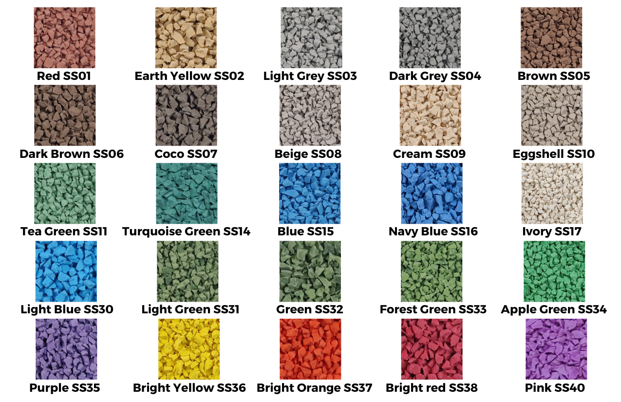 Supersafe epdm granules manufacturer selection of colors for playground and running tracks