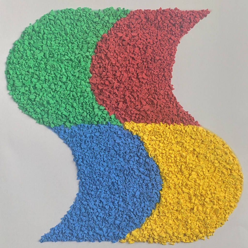 Colored epdm granules supersafe logo