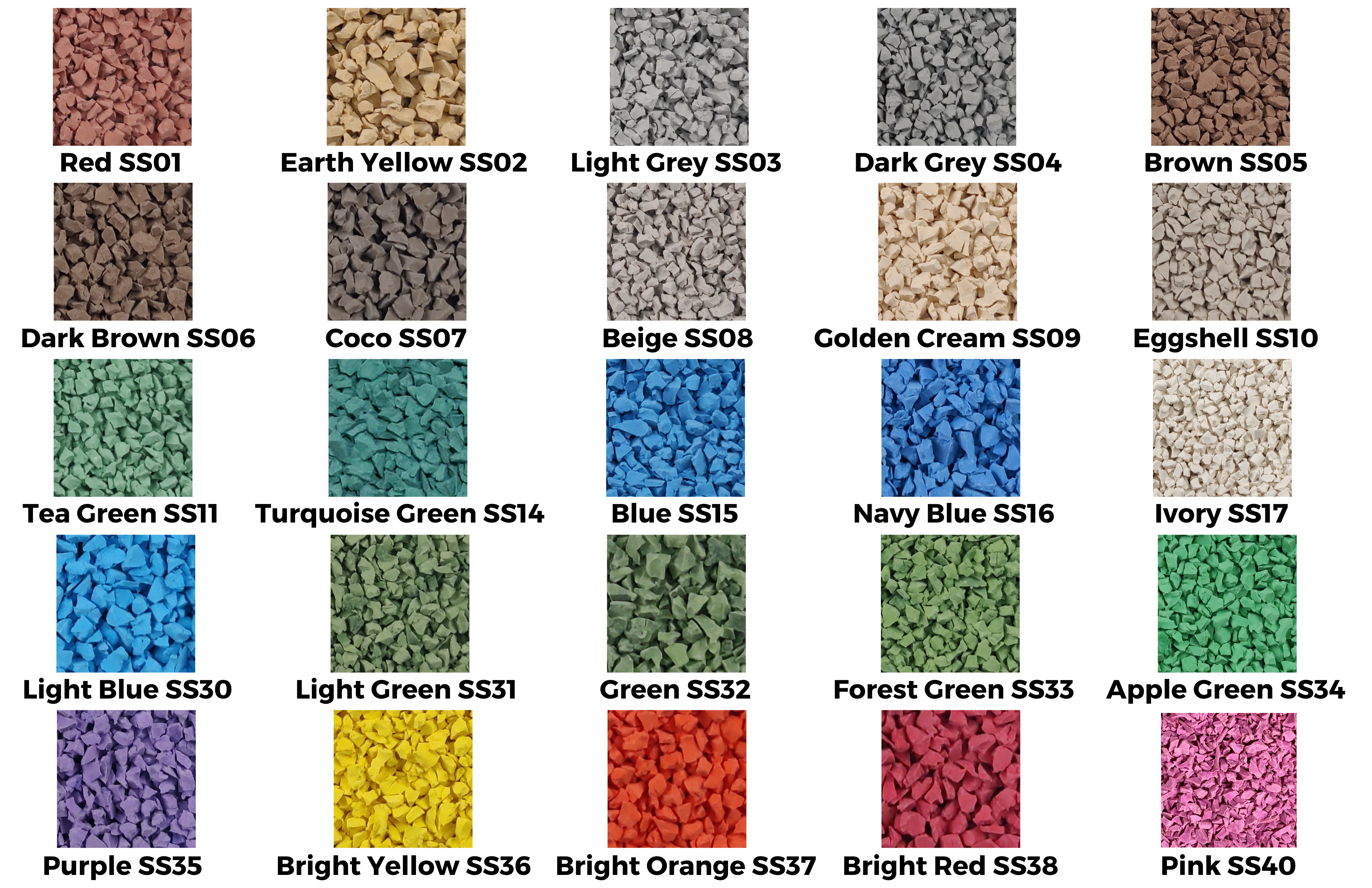 EPDM deluxe rubber mat color charts